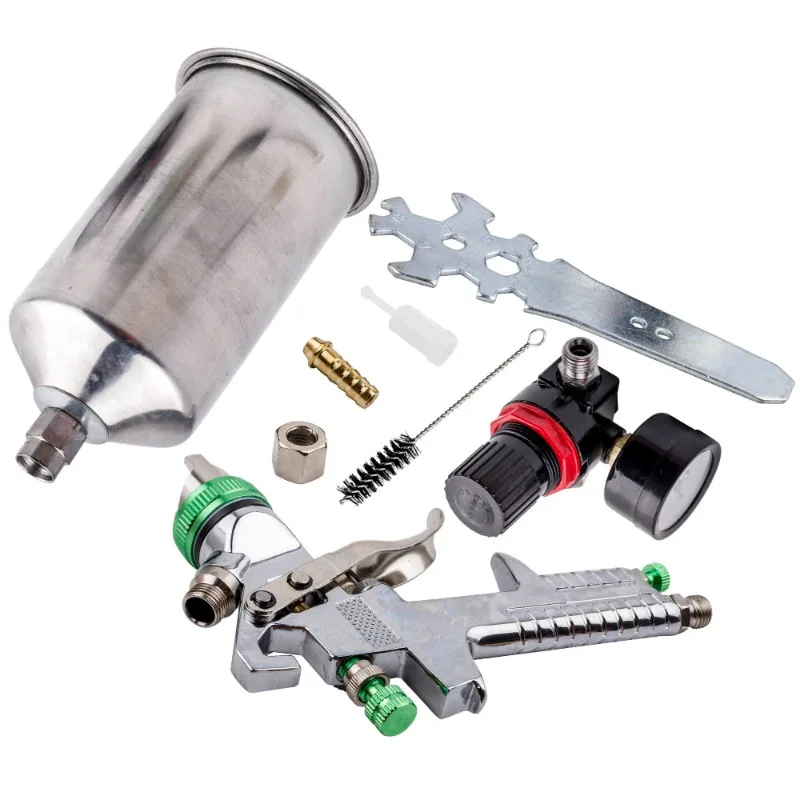 

2.5mm HVLP Feed Car Air Spray Gun Kit W/ Regulator Gauge Paint Sprayer