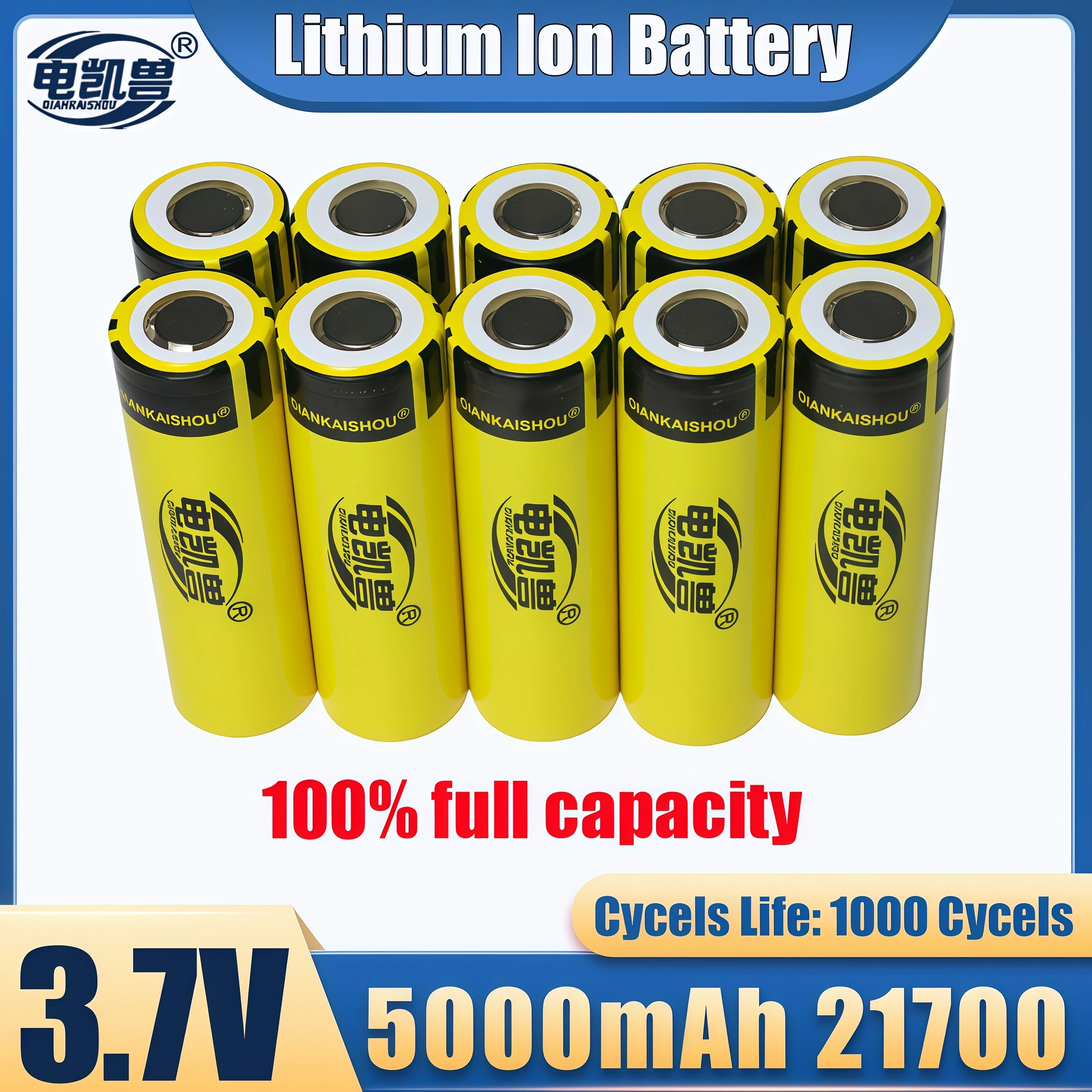 

DIANKAISHOU 21700 Литий-ионный аккумулятор 5000 мА Разрядник 3,7 В 35 А Мощный аккумулятор 1000 ВЕЛОСИПЕД Аккумулятор с высоким разрядом Аккумулятор для электронных инструментов