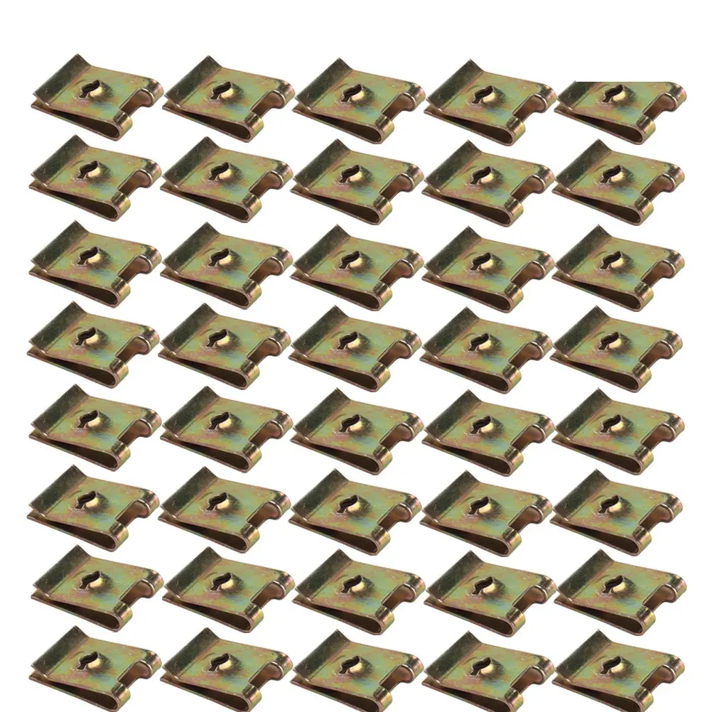 50Pcs U Nut Fasteners High Elasticity Manganese Steel Car Door Dashboard Fixing Clips Motorcycle Panel U Clips