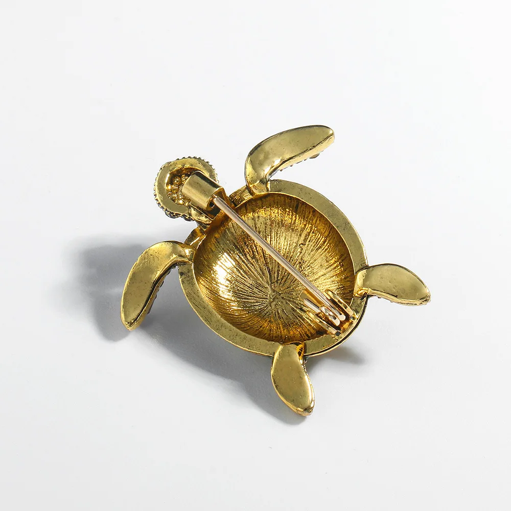 Trendy Rhinestone Enamel Turtle Brooches For Women Luxury Design  Animal Casual Office Party Brooch Pins Jewelry Gift