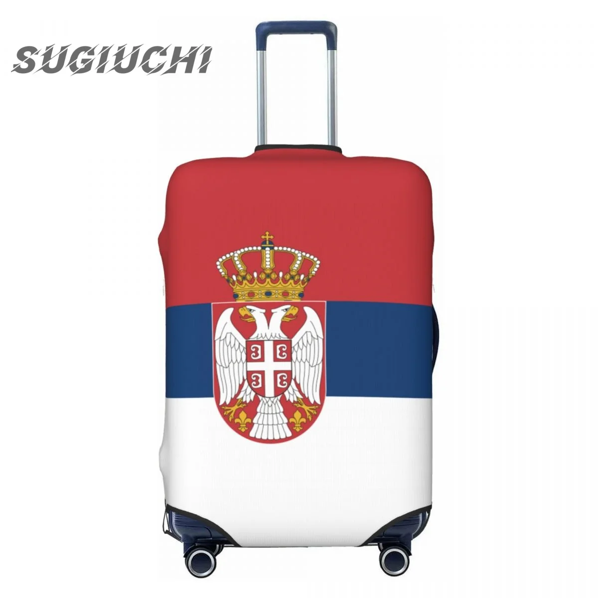 

Serbia Country Flag Luggage Cover Suitcase Travel Accessories Printed Elastic Dust Cover Bag Trolley Case Protective