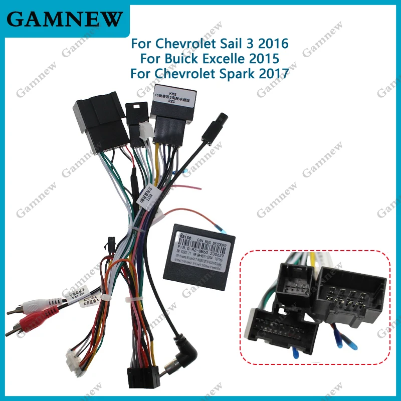 Car 16pin Wiring Harness Adapter Canbus Box Decoder For Chevrolet Sail 3 Buick Excelle Spark