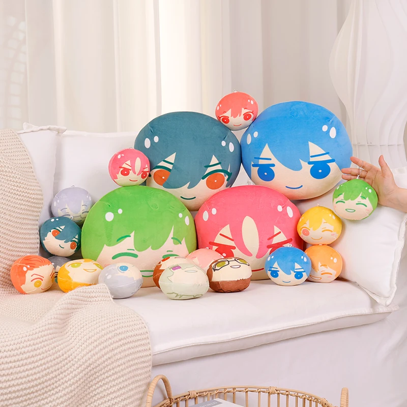 Free!Men Swimming Club Plush Dumpling Pillow Tachibana Makoto Nanase Haruka Hazuki Nagisa Birthday Gift for Children 10CMpendant