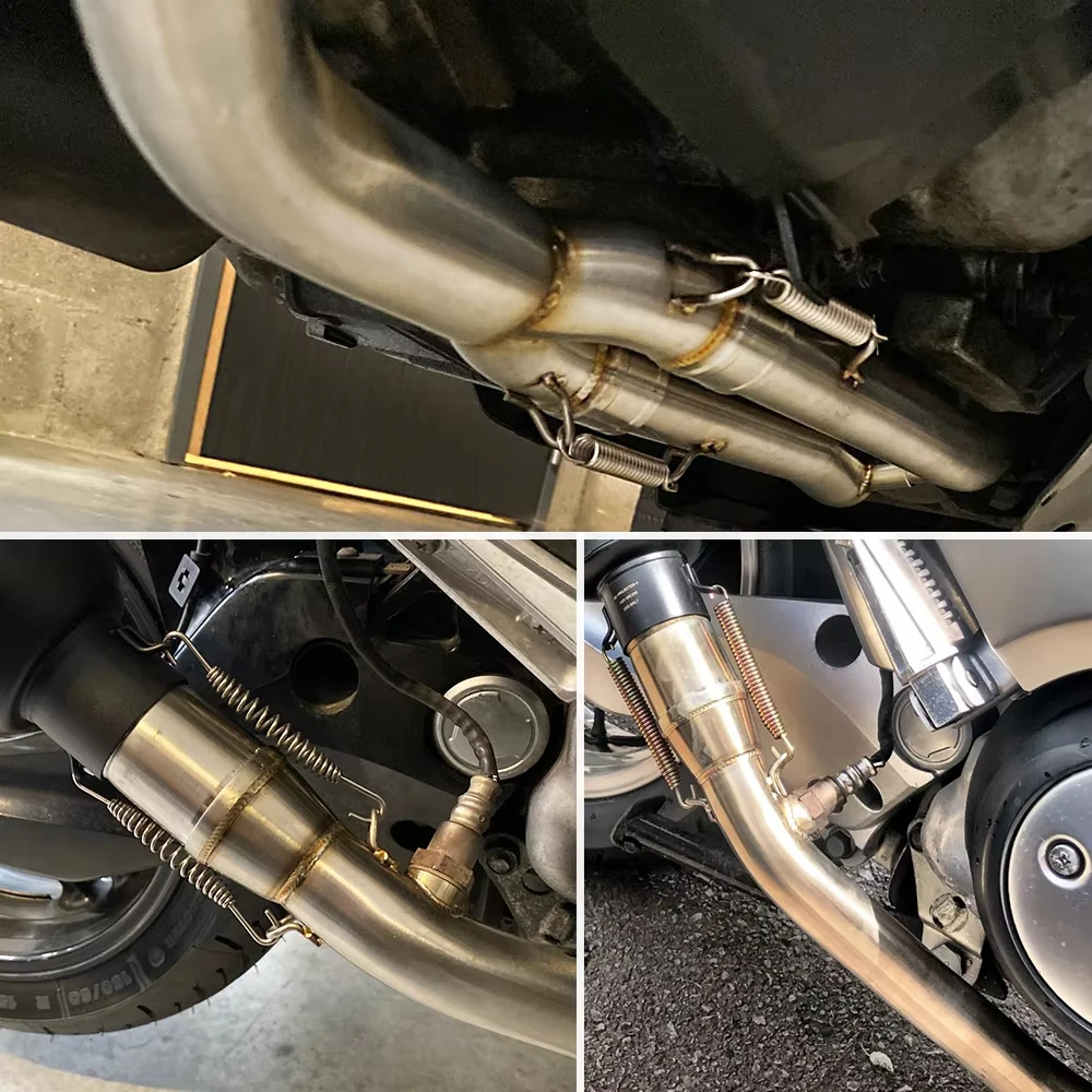 Slip On Professional Motorcycle Exhaust Muffler Front Link Pipe For YAMAHA TMAX560 TMAX530 TMAX50X 560 2017 - 2024