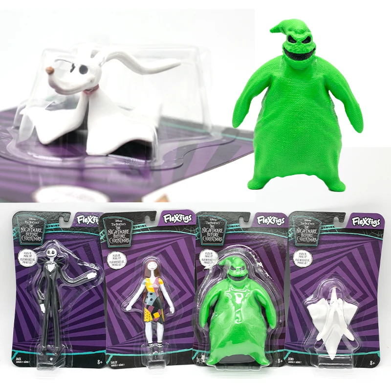 Figuras de Acción Articuladas y Figuras Coleccionables Originales de Jack Skellington y Sally de Pesadilla Antes de Navidad