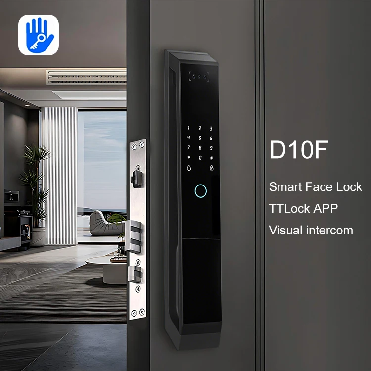 

Electric Digital BiometricFingerprint Lock Wifi Door TTlock Keyless Door Lock With 3D Face Recognition Access Smart Door Lock