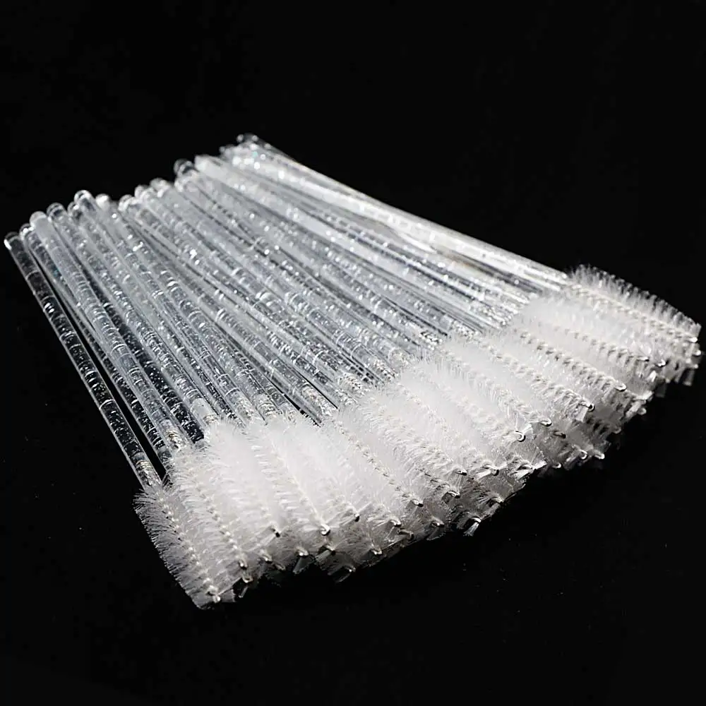 Einweg Kristall Wimpern Pinsel Kamm 50Pcs Wimpern Verlängerung Mascara Zauberstäbe Make-Up Professionelle Make-Up Schönheit Werkzeug