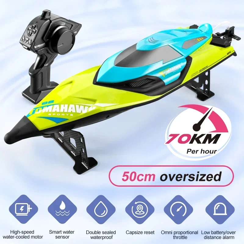 50 CM big RC Boat 70 KM/H telecomando professionale motoscafo da corsa ad alta velocità Endurance 20 minuti regali per bambini giocattoli per ragazzi