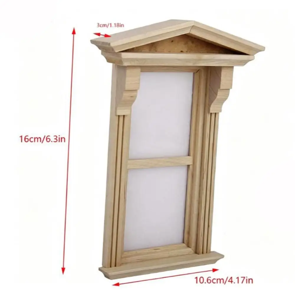 Multi Styles Simulation Furniture Mini Cute Dollhouse Miniature Wood Door Miniature Scene Wooden Decoration DIY Accessories