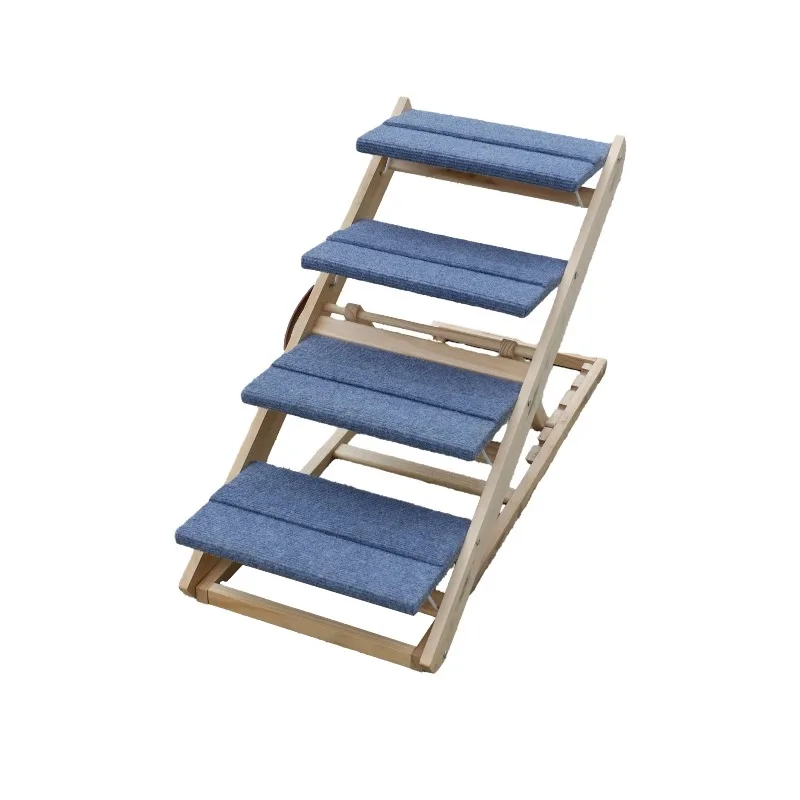 Modern Durable 2-in-1 Wooden Pet Stairs Solid Wood Dog Ramp and Comfortable Access Furniture