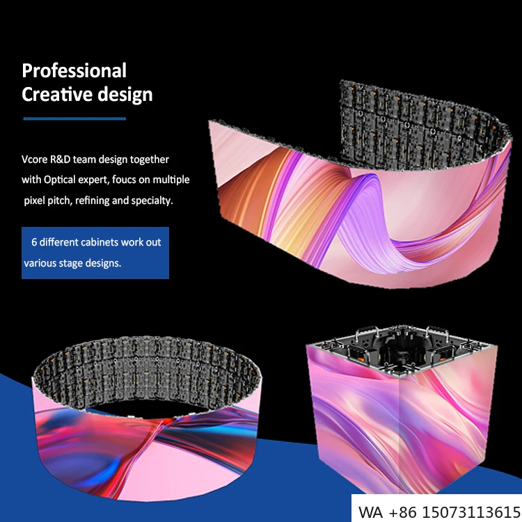 Pantalla LED P2.97/P3.91 para interiores: pantalla de alquiler flexible a todo color para conciertos