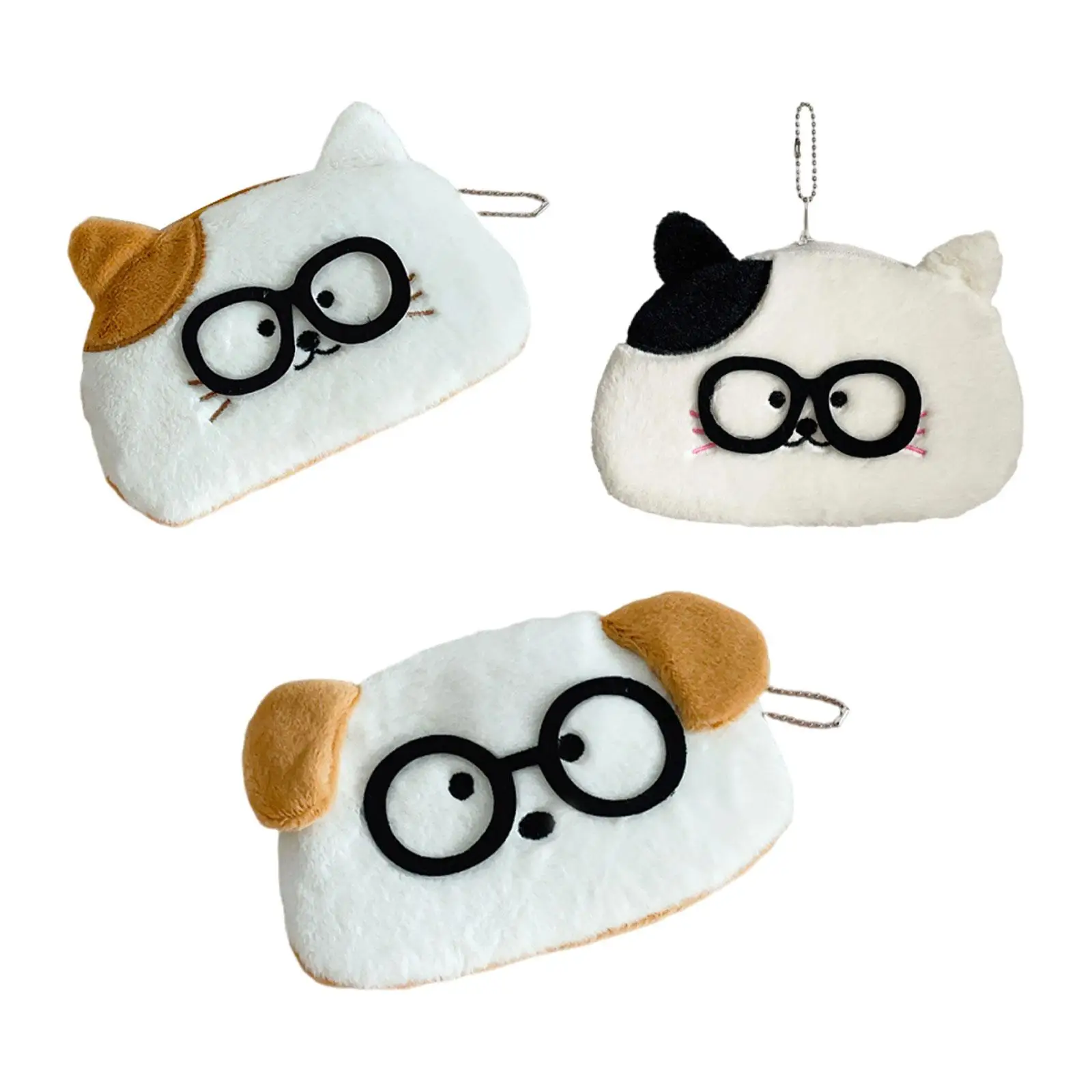 Plush Pencil Case Zipper Closure Makeup Pouch for Child Teens Boys and Girls