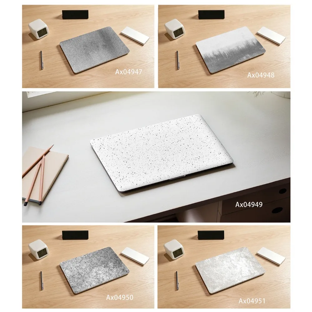 Minimal Silver-grey Texture & Speckle Gradient Design Laptop Stickers MacBook Aesthetic Notebook Scratch Protection Sticker