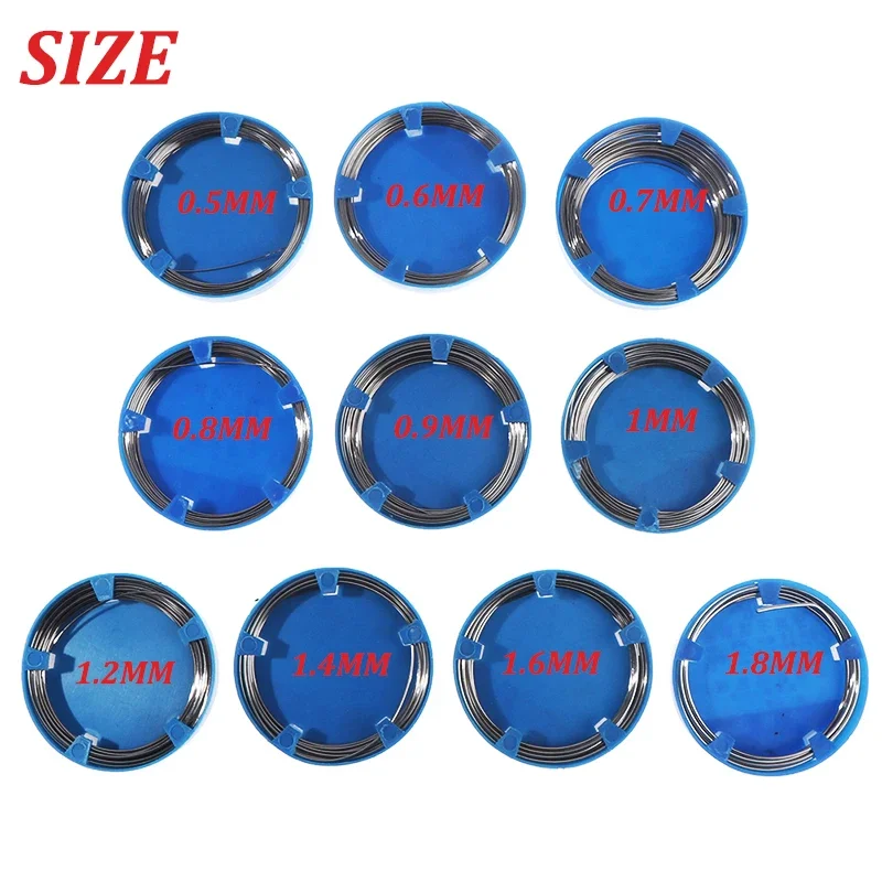 Dental Lab Material Technician Stainless Steel Wire Round 50G 0.5Mm-1.6Mm On Dental Removable Metal and Acrylic Partial Clasps