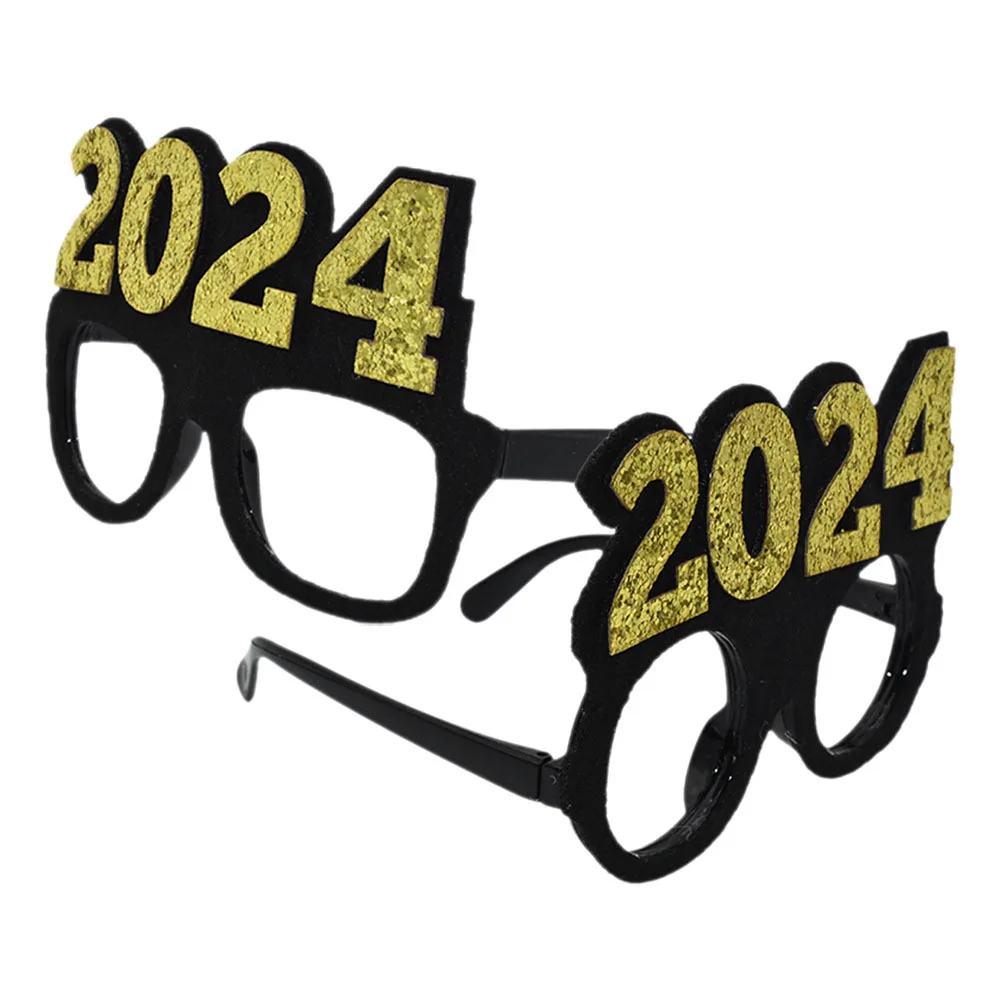 Lunettes de modélisation 2024, 2 pièces, nouveauté, lunettes de fête, lisses et légères pour le Festival de célébration du nouvel an, usage décoratif en plastique