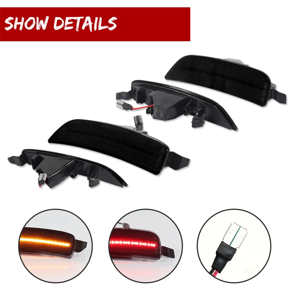 For Mazda MX-5 Miata 2016-2023 Fender Flare Lamps Car LED Front / Rear Bumper Side Marker Turn Signal Lights Parking Lights 12V