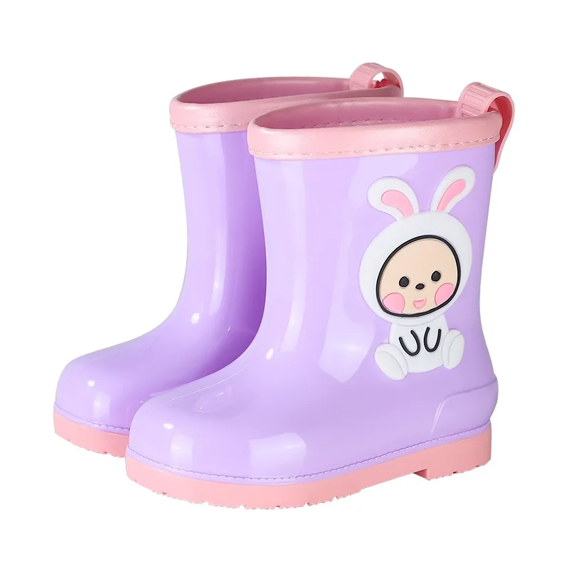 Children\'s Rain Boots for Boys and Girls Cartoon Non-slip Baby Rain Boots Cute Children\'s Rubber Boots Students Waterproof Shoes