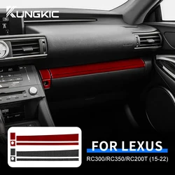 Embellecedor Interior de fibra de carbono Real para Lexus RC300 RC350 RC200T 2015-2022 pegatina cubierta de botón de navegación accesorios de decoración
