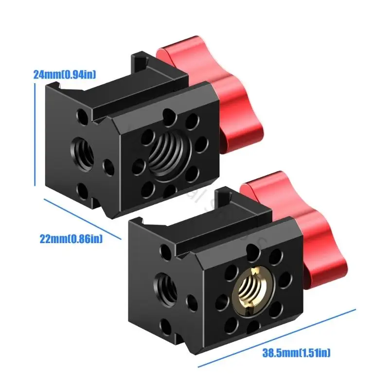 96BA Leichter Gleitklemmenadapter für DSLR-Rig- und Gimbal-Systeme mit mehreren Montagemöglichkeiten und 360°-Drehknopf – Detail 6