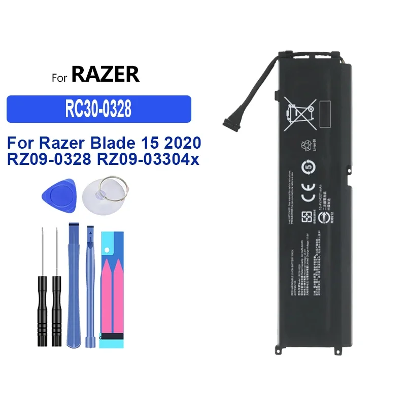 High Capacity Battery 4000mAh-5209mAh for Razer Blade Stealth 13 2018 2019 15.6''2018 Blade 15 2020 RZ09-0328