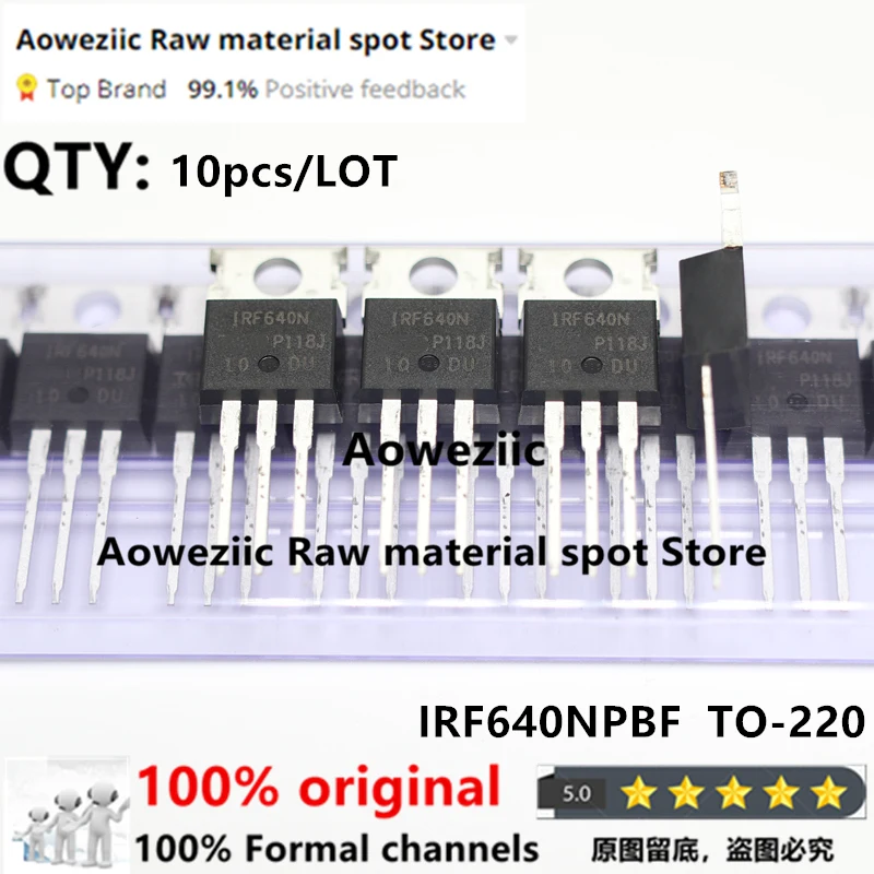 Aoweziic 2021 + 10 sztuk 100% nowy importowane oryginalne IRF640N IRF640NPBF TO-220 n-kanałowy MOSFET 200V 18A