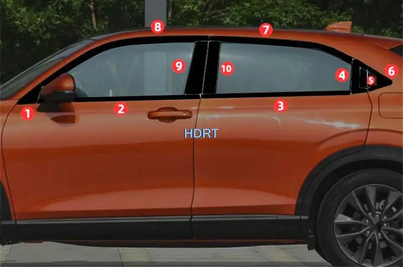 

Оконная отделка, полоса, рамка, литье, крышка, внешняя Наклейка для Honda XR-V XRV 2023 +, защита для стайлинга автомобиля, аксессуары для украшения