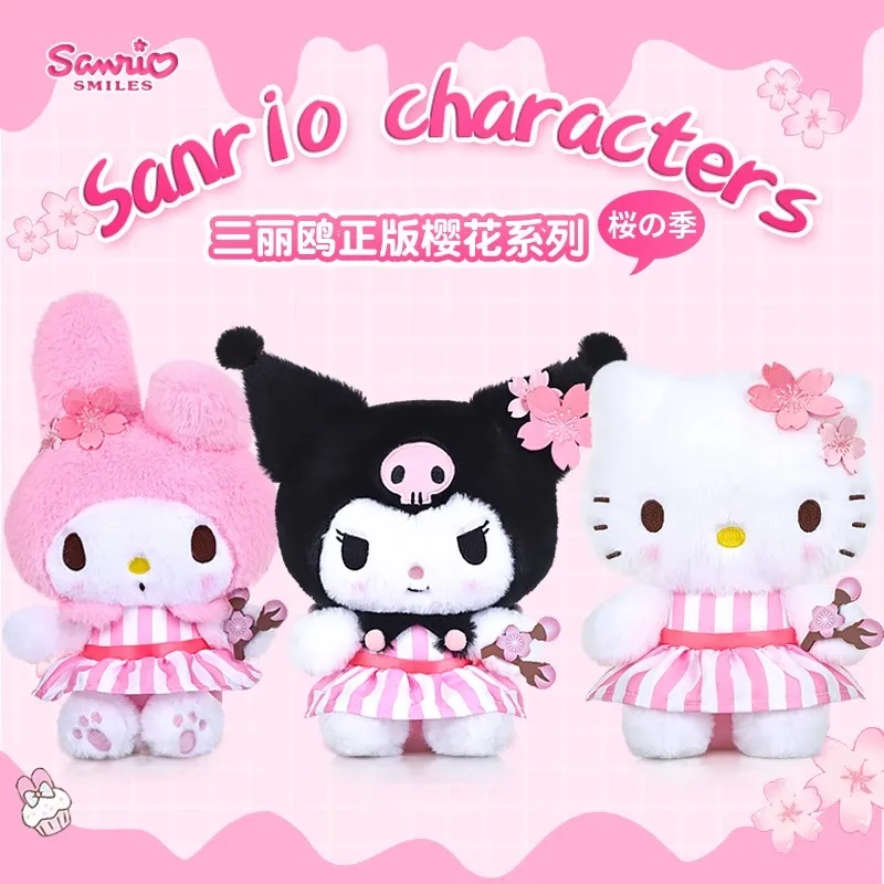 Genuino Anime Sakura Sanrio Hello Kitty Melody Kuromi Carino Peluche Peluche Cuscino Peluche Bambola Regalo Di Compleanno Per Le Ragazze Bambini