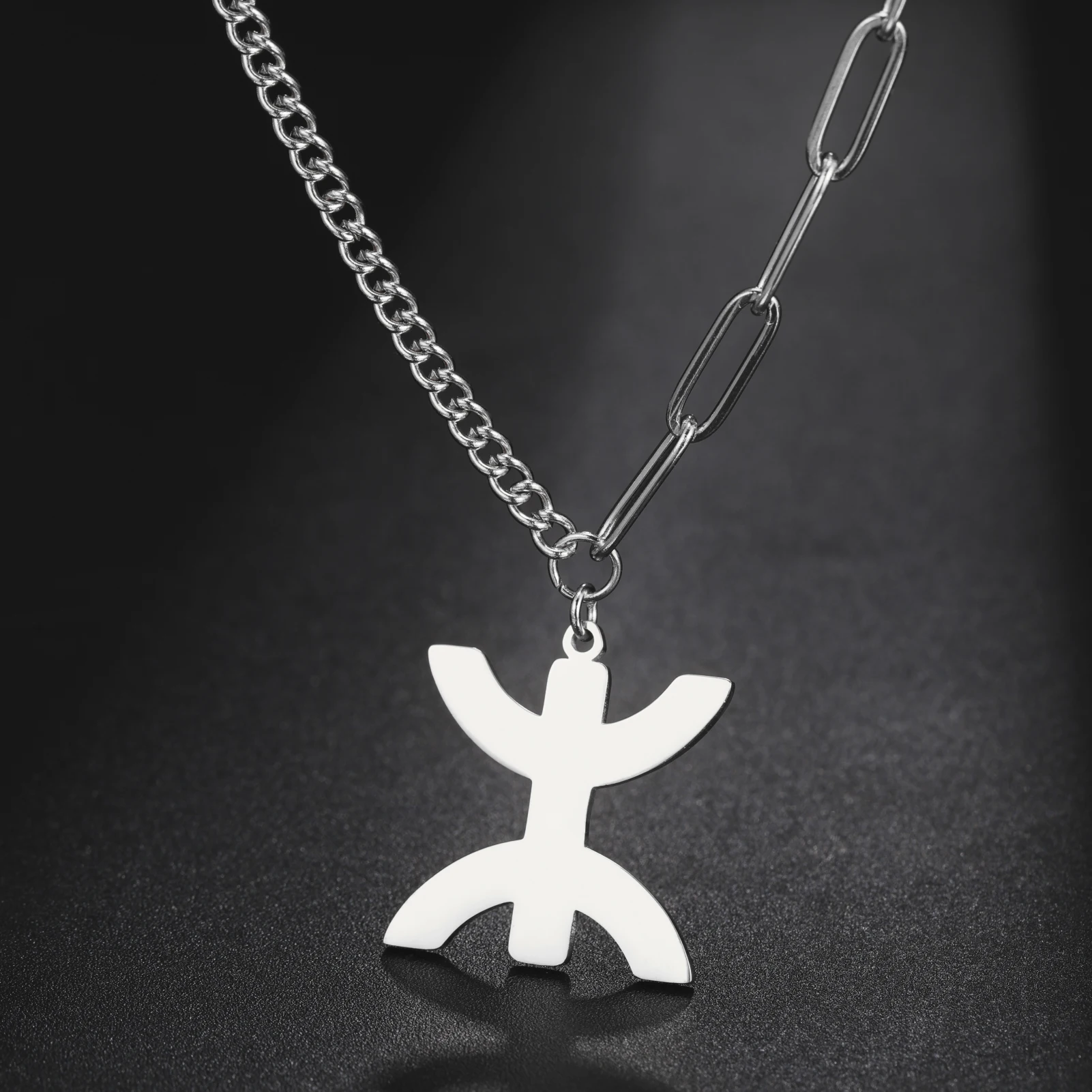 LIKGREAT أفريقيا الأمازيغية رسالة قلادة للنساء ياز البربر رمز كابيل نمط العرقية البربرية مجوهرات هدية روحية