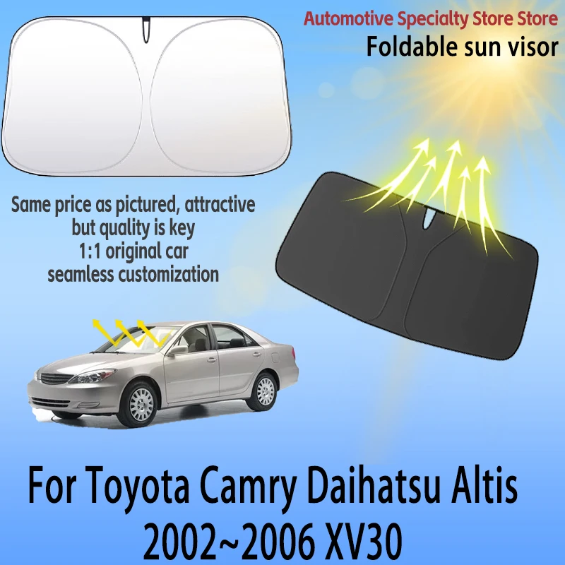 For Toyota Camry XV30 2002~2006 05 Front Windshield Sunshade Fold Shade UV Shade Solar Sun Shade Privacy Curtain Car Accessories