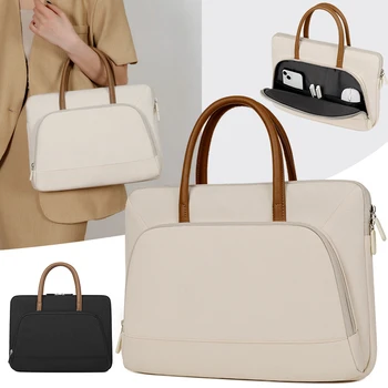 Aktetas Laptoptas Case 14in 15in Waterdichte notebooktas voor computer Schouderhandtas Oxford-aanwezigheidstas met grote capaciteit