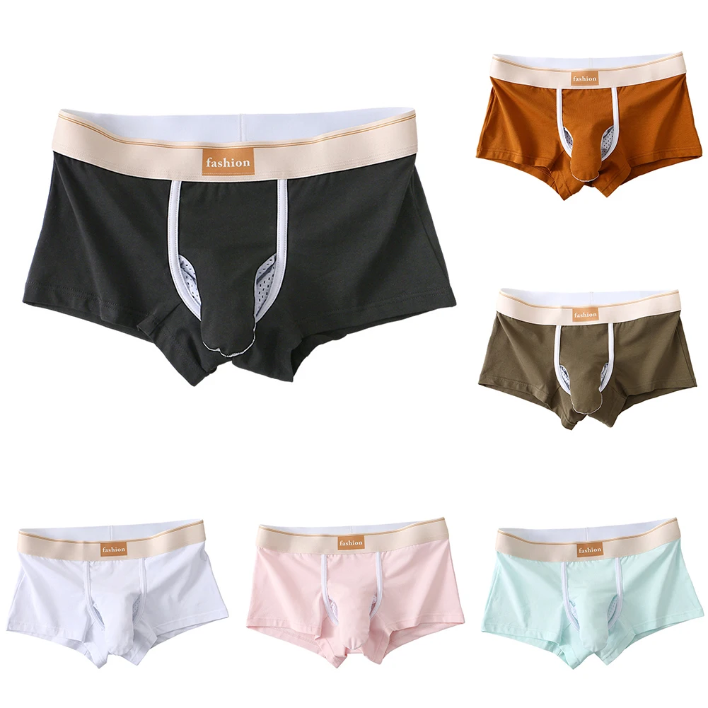 New Mens Letter Printed Seamless Elastic Middle Waist Briefs Shorts Panties Underwear Bulge Pouch Underpants Men\'s