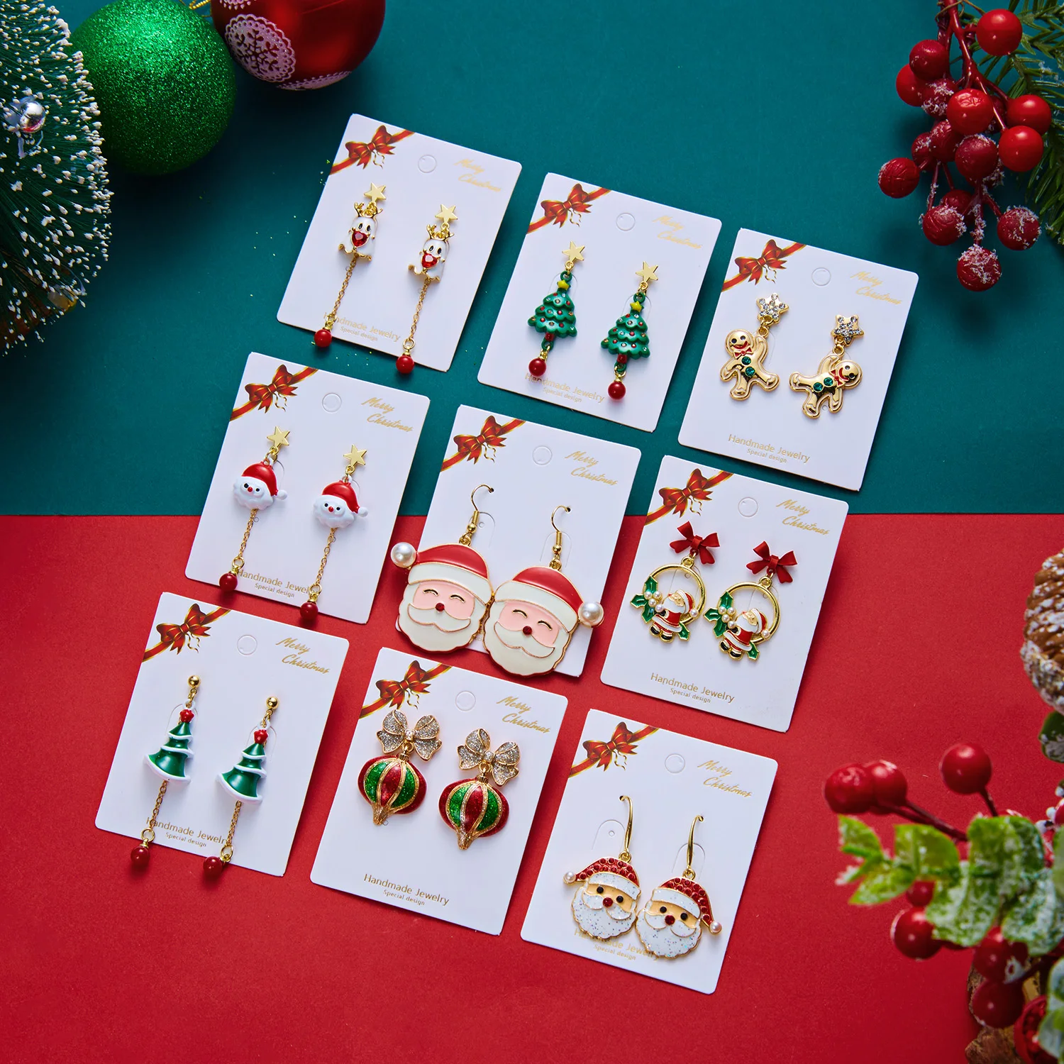 Minimalistische Weihnachtsbaum-Quasten-Ohrringe für Frauen, zarte Weihnachtsmann-Lebkuchenmann-Ohrringe, Weihnachtsparty-Schmuck-Accessoires – Detail 5