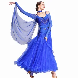 Butterfly Decoration Big Seing Standard Social Dress Ballroom Dance Competition Dress Viennese Waltz Dress Women Dance Costumes