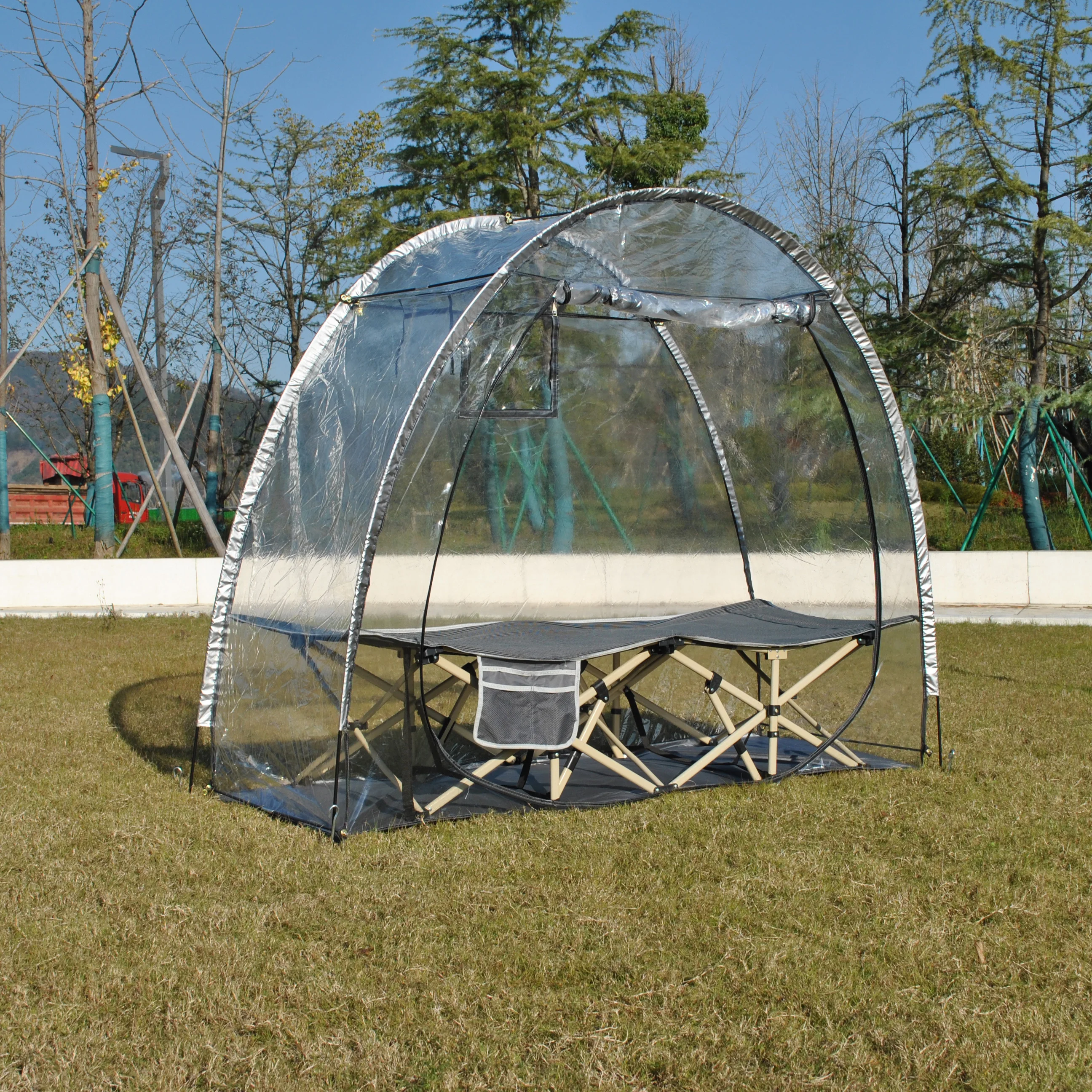 خيمة الدفيئة البلاستيكية، عرض نباتات الحديقة وخيمة التخزين خيمة كرة قدم كبيرة للاستخدام في الهواء الطلق، خيمة شفافة، خيمة جراب رياضية #4