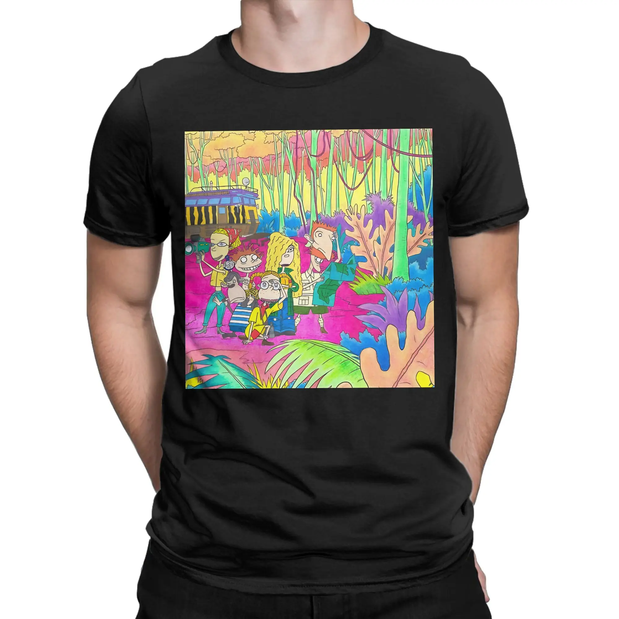 Trippy Psychedelic Forest Classic The Wild Thornberrys Funny 100% Cotton T-Shirt Tees Tops For Men