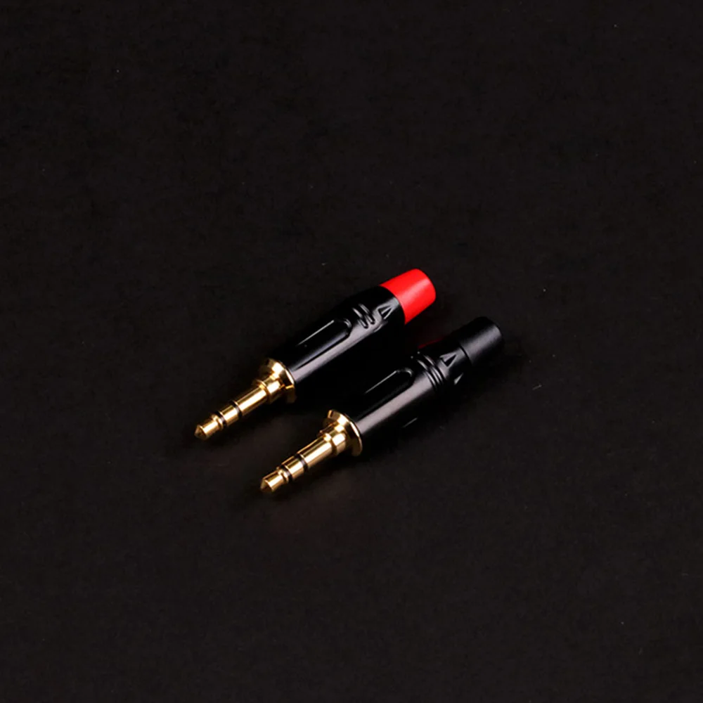 1PC 3Poles Stereo 3.5mm Jack Male Plug Connector Soldering Wire Connector Gold Plated 3Pin 3.5mm Plug Headset Earphone DIY