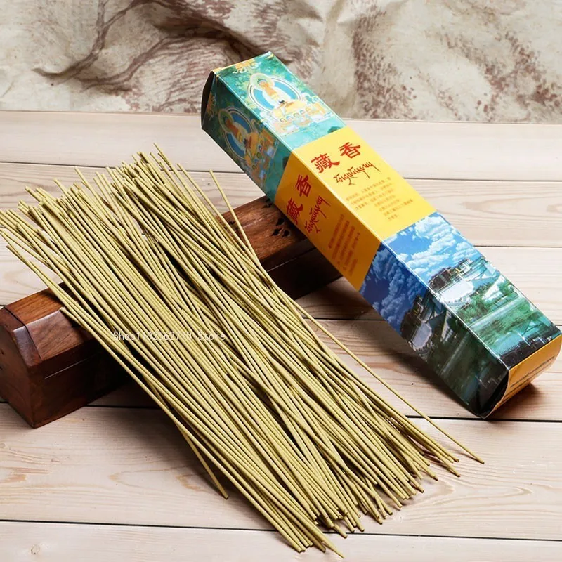 26cm Natural Tibetan Incense Incense Stick Temple Worship and Sacrificial Ceremonies Calming The Mind and Meditation Joss Stick