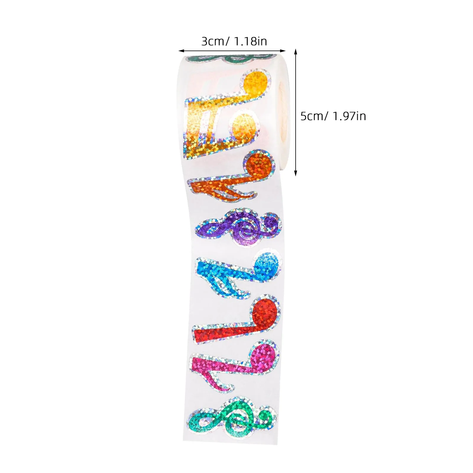 500Pcs Music Notes Stickers Waterproof Colorful Piano Decoration Sheet Music Labeling Vibrant Musical Instrument Decorative
