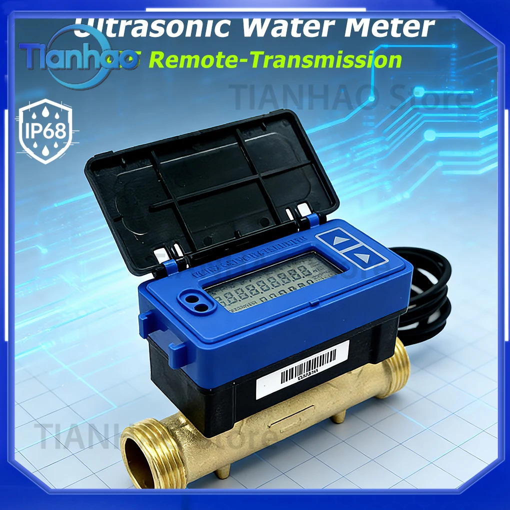 Ultrasonic Water Meter with RS485 MBUS MODBUS Output Remote Transmission Flow Meter for Industrial Agriculture Irrigation for