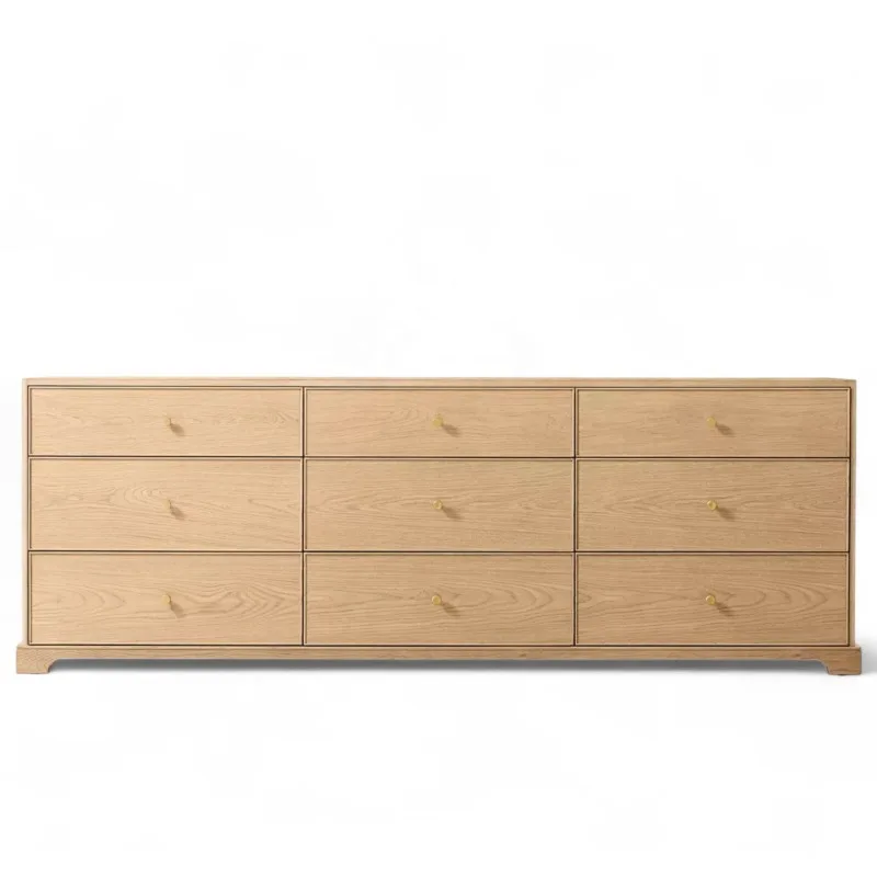 

Современный современный роскошный дизайн, европейский комод из цельного дерева с 9-мя ящиками из нержавеющей стали, экологически чистый дом