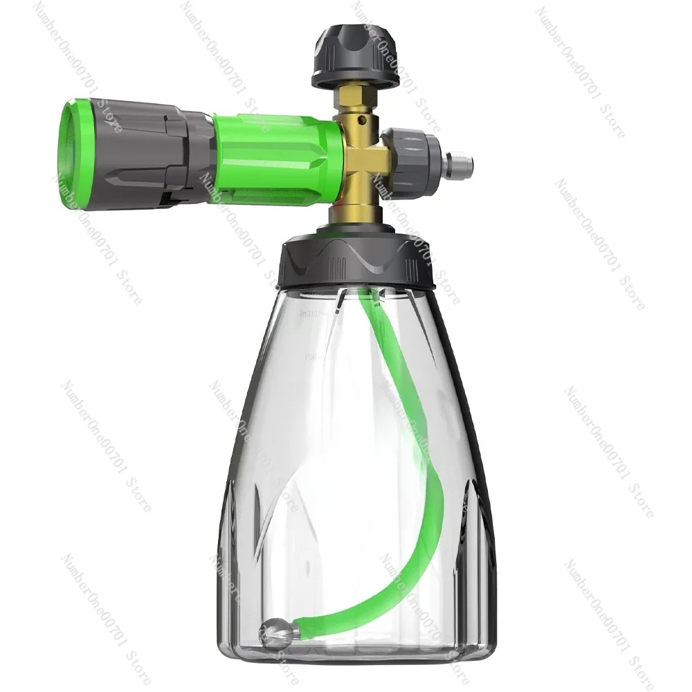 V3.0 Heavy  Brass M22 and 1/4 Quick Connect Transparent Bottle Foam Lance Best Spray Foam   Liquid Soap Foam Cannon