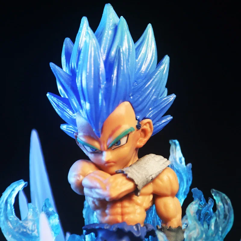 Anime Dragon Ball Goku Super Saiyan Vegeta Q Version Can Light Up Anime Figure Luminous Model Decoration Toys Birthday Gift