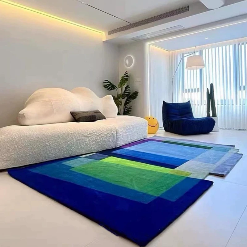 Color irregular splicing pattern carpet living room coffee table bedroom thickened carpet mat