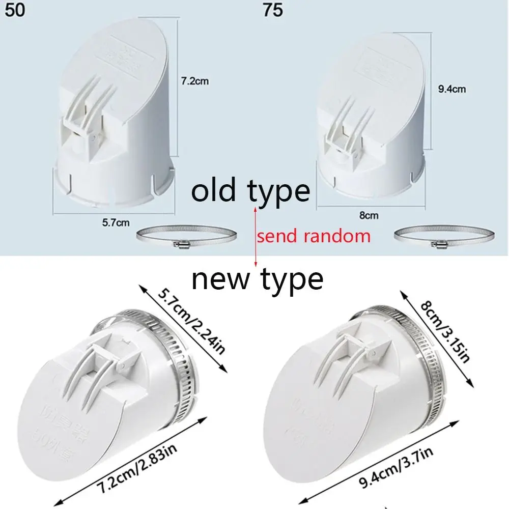 50/75/110/160mm Outdoor Balcony White Drainage Pipe Anti Odor Floor Drains Insect-proof Roof Cover Rain Pipe Cap Strainer Plugs