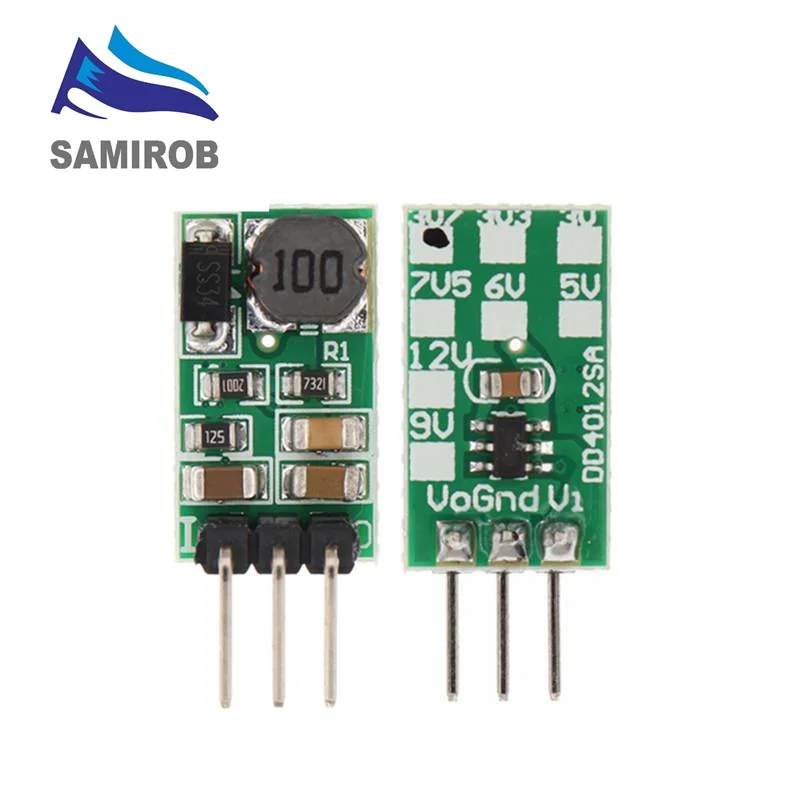 Samirob-ステップダウンバックコンバーターモジュールボード、dd4012sa、1a、dc 5-40v〜3v、3.3v、3.7v、5v、6v、7.5v、9v、12v、レギュレーター