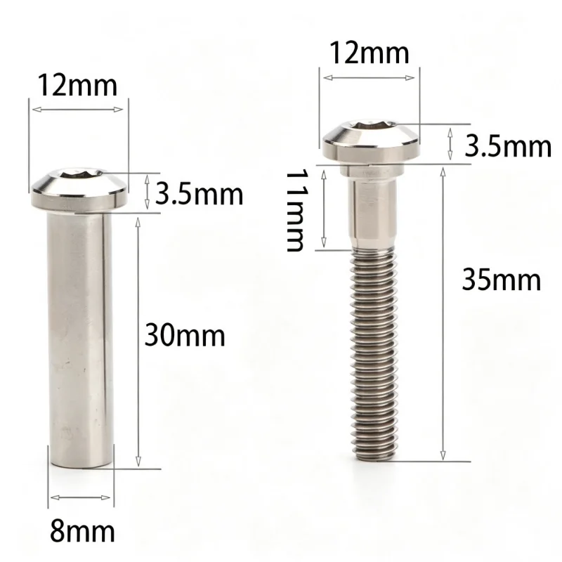 Titanium Alloy Bolts M6X35mm Step Torx Screws Seat Cushion and Seat Tube Locking Screws Suitable for TREK Seat Tube Modification