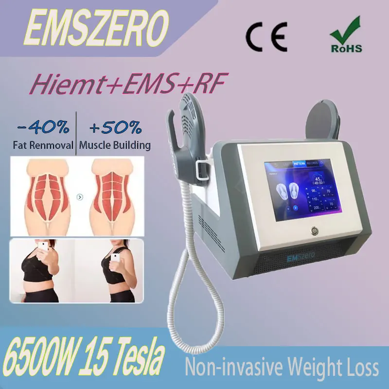 

EMS electromagnetic fat removal RF technology stimulates muscle growth 6500W EMSZERO non-invasive slimming machine