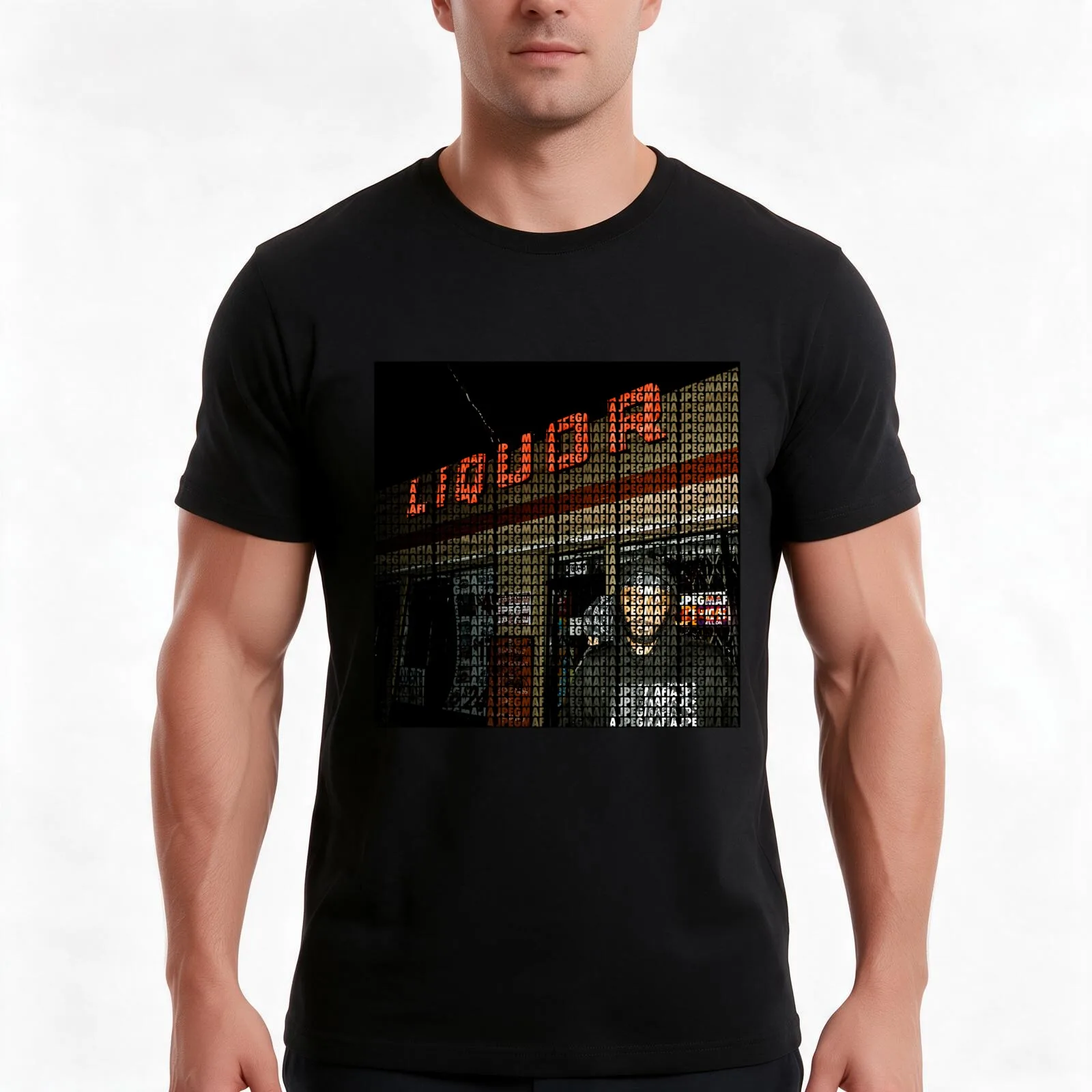 JPEGMAFIA LP! (OFFLINE) Text Design T-Shirt, Summer Casual Cotton Tee, Oversized Streetwear Tops, Vintage Graphic Print