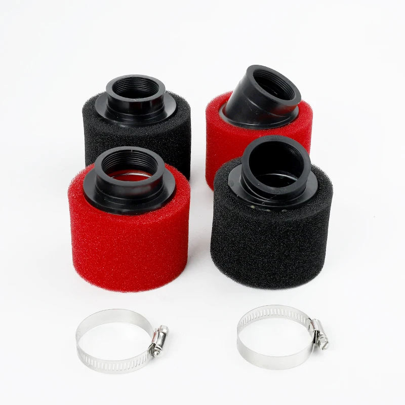 Red 35mm 38mm 40mm 42mm 45mm 48mm Bend Elbow Neck Foam Air Filter Sponge Cleaner Moped Scooter Dirt Pit Bike Motorcycle Kayo BSE