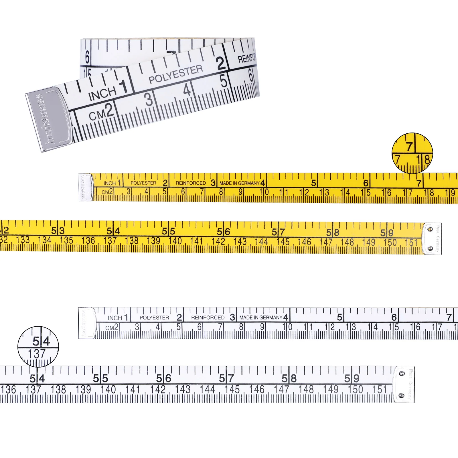 1 5m Soft Tape Measurer Inch Centimeter Body Tapes Measuring Sewing Ruler Weight Loss Seamstress Precise Meter